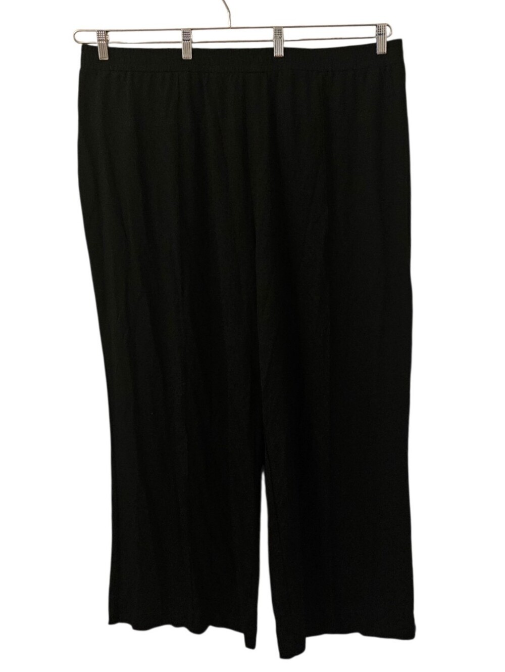 Black ASOS Design Women's Pull-On Slub Wide Leg Pants